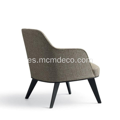 Sillón Jane de tela poliforme de estilo moderno